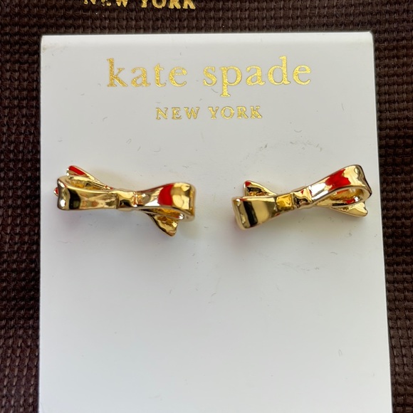 Kate Spade 14K Gold fill bow stud earrings. Never worn